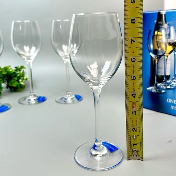 Oneida Virtuoso Set of 4 European Crystal 10oz  Wine Glasses New In Box Germany - Picture 5 of 10